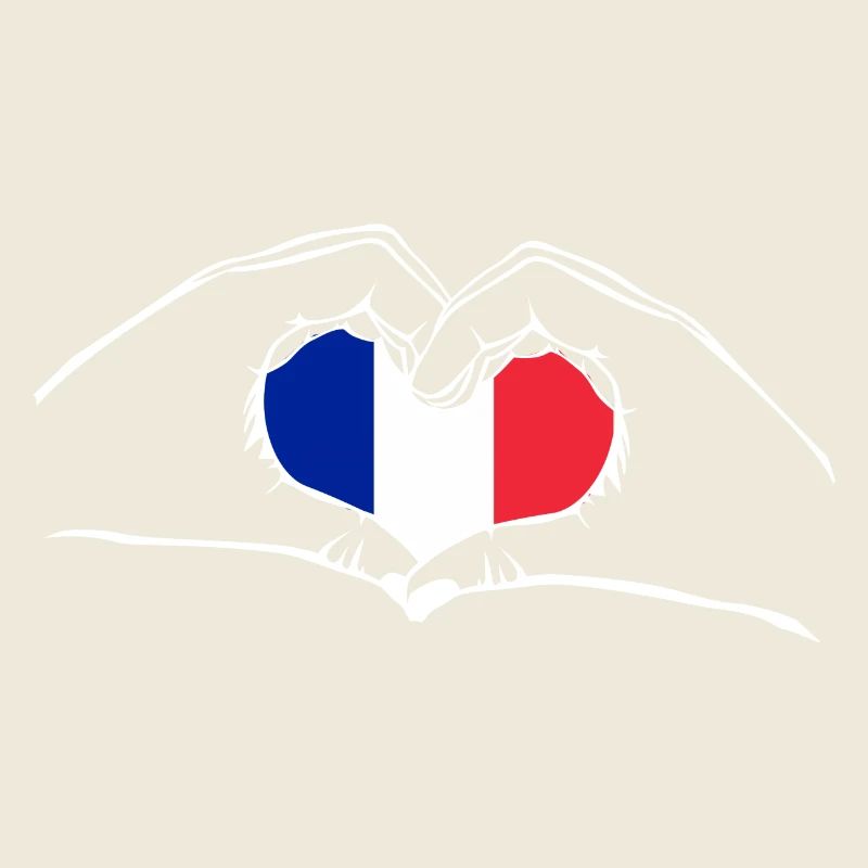 Ich liebe Frankreich - Herz Hände