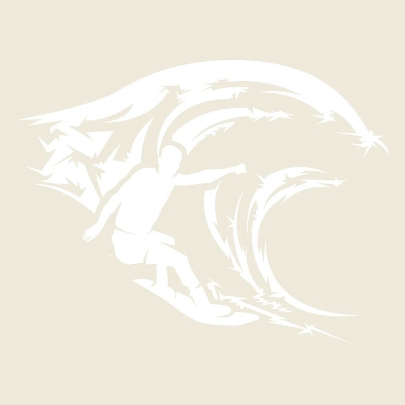 Surf Vagues Eau Mer Symbole Surfeur Icône