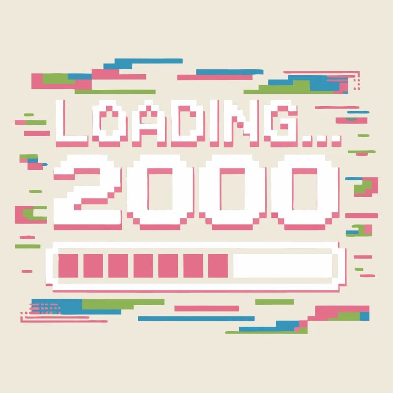 Pixel Retro Design Loading 2000
