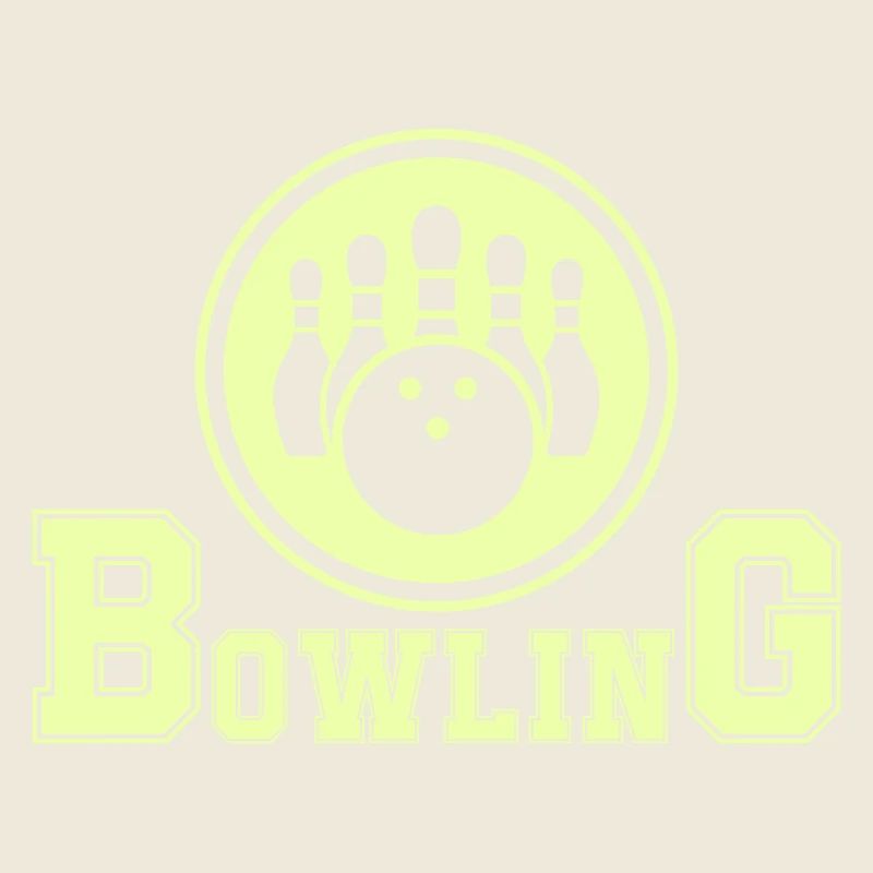 Design de bowling rétro en vert fluo