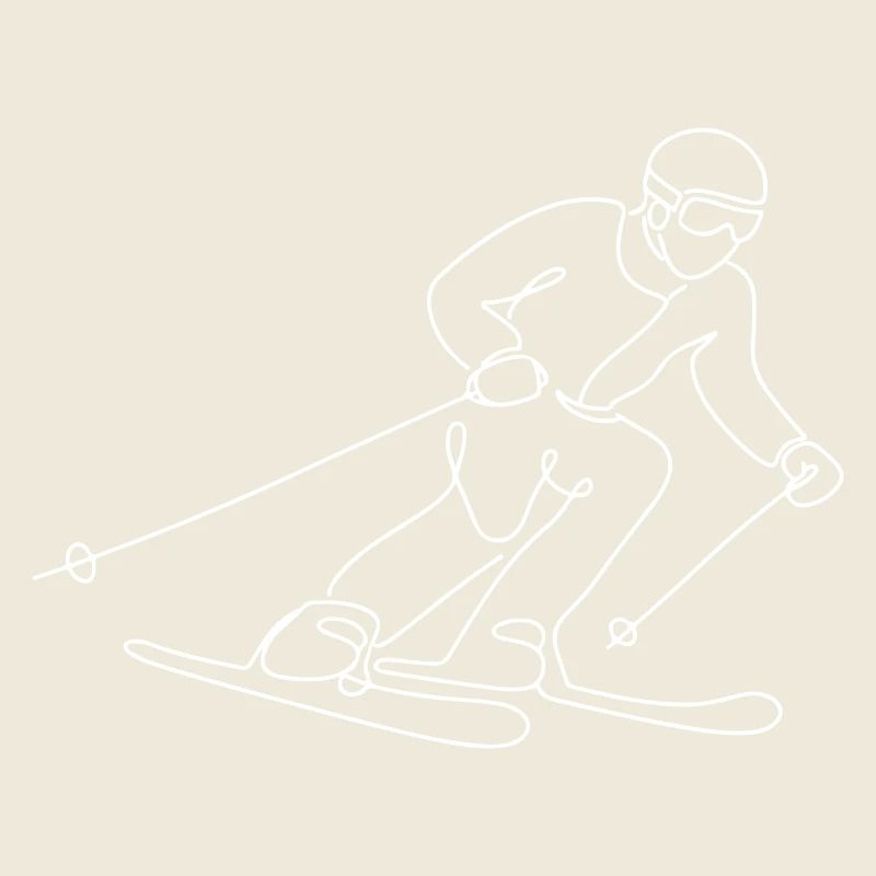 Skier Illustration