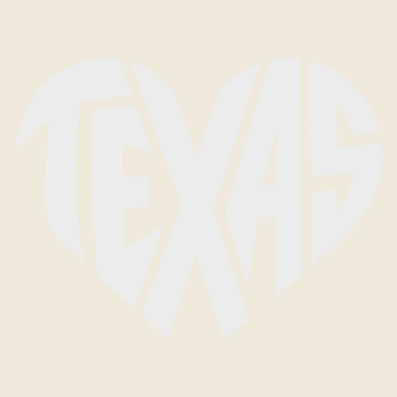 Texas Heart Typography
