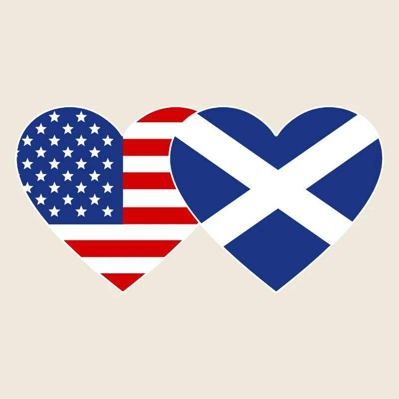 USA Schottland Flagge Herz