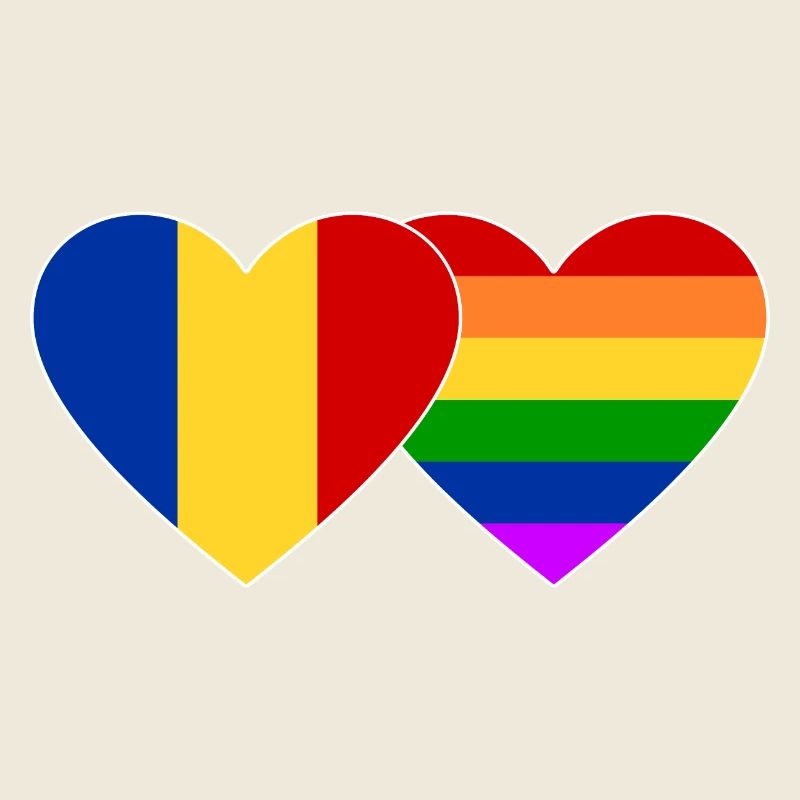Drapeau arc-en-ciel de Roumanie