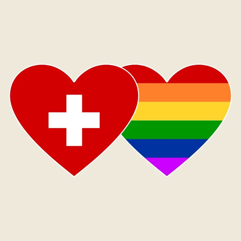 Schweiz Regenbogen Flagge