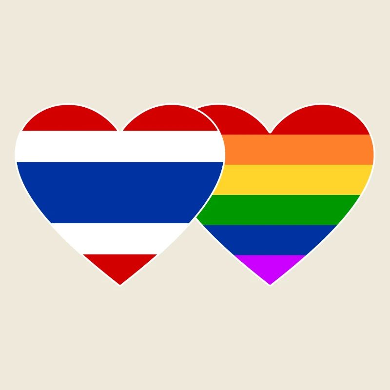 Coeur de drapeau LGBT de Thaïlande