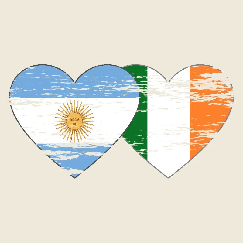 Drapeau de l’Argentine et de l’Irlande utilisé