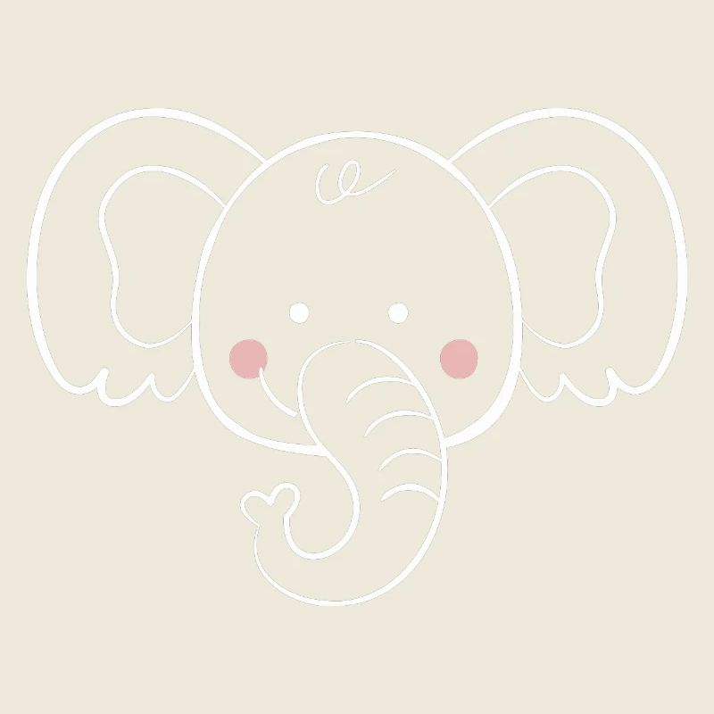Dessin d’éléphant mignon - Design ludique