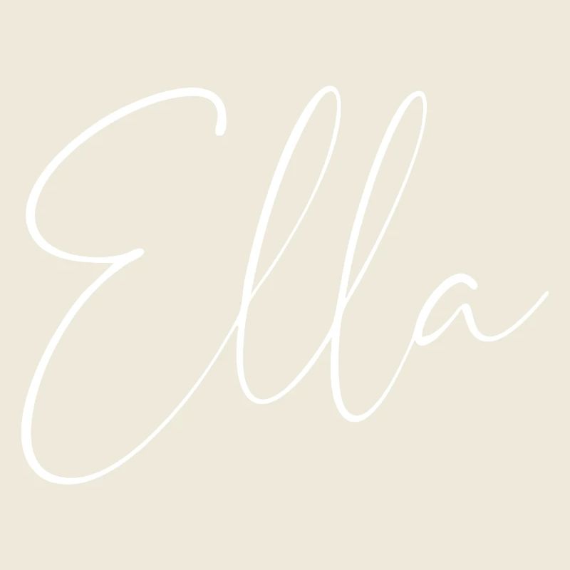 ella / handschrift name design (weiß)
