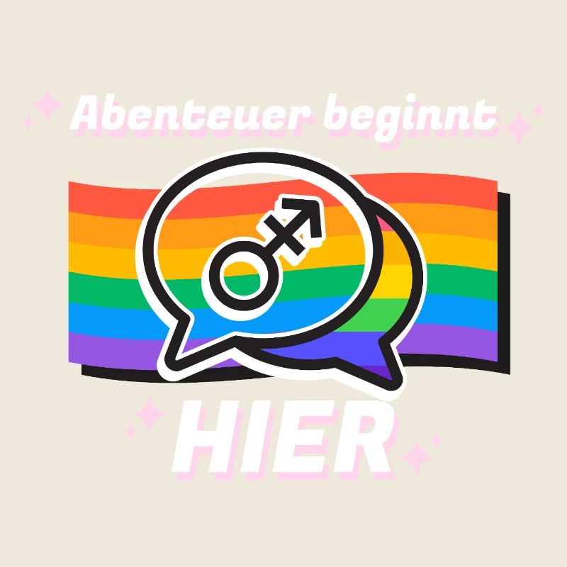 Abenteuer beginnt hier Pride Symbol
