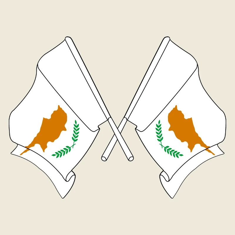 Two flags Cyprus