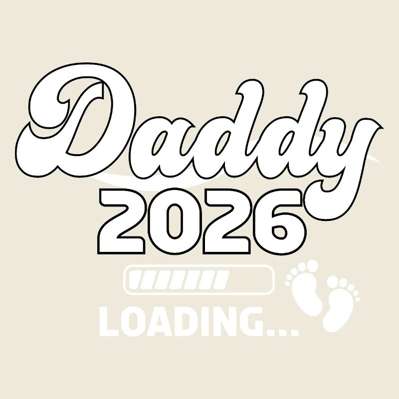 Daddy 2026 Loading Baby Feet Illustration