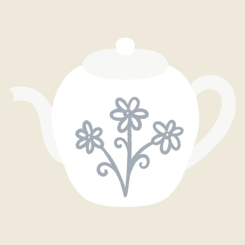 Floraison florale de théière