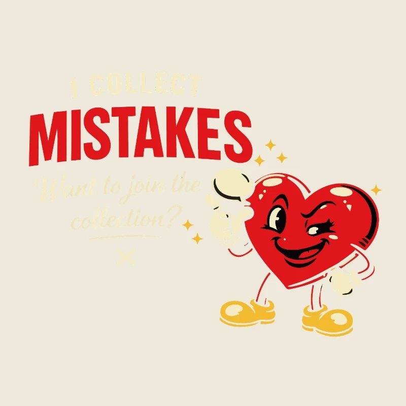 I Collect Mistakes – Vintage Comic Anmachspruch