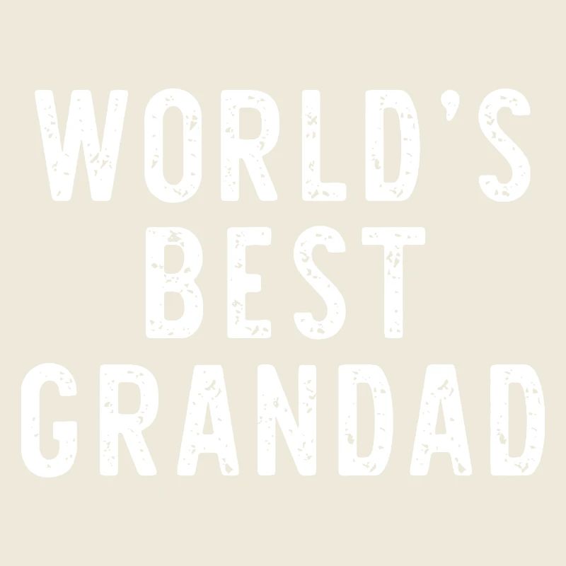 World's Best Grandad Distressed White