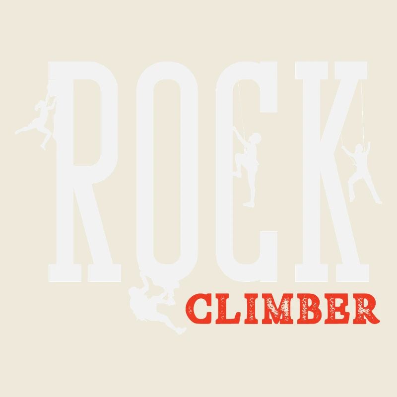 Rock Climber Schriftzug Kletterer Design