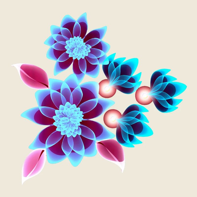 Hypnotic flowers - Fleurs néons