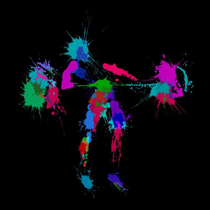 Snatch, Gewichtheber aus Farbklecksen