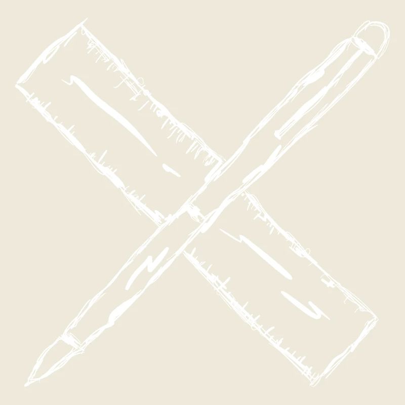 Sketch with pen and ruler