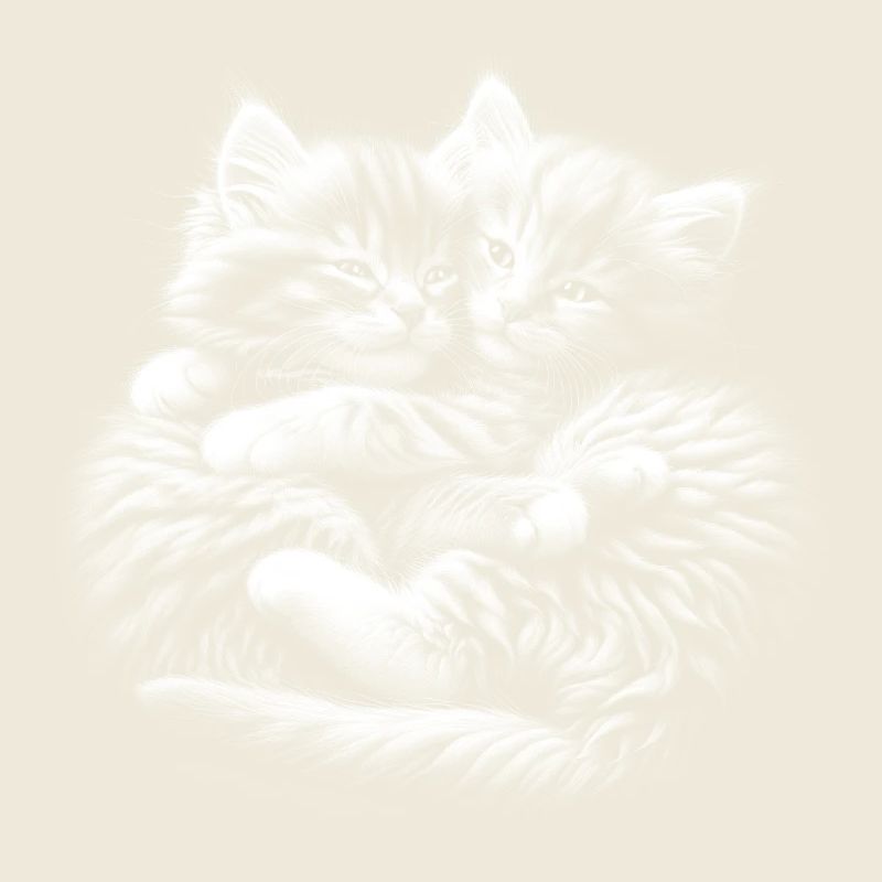 Deux chatons mignons et câlins