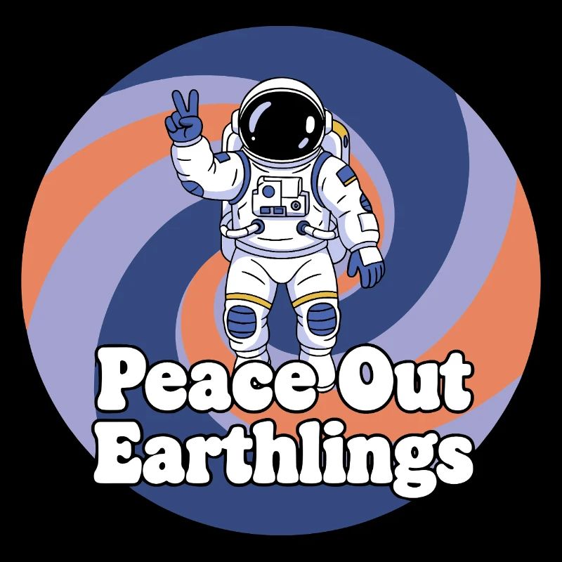 Astronaute Peace Out Terriens