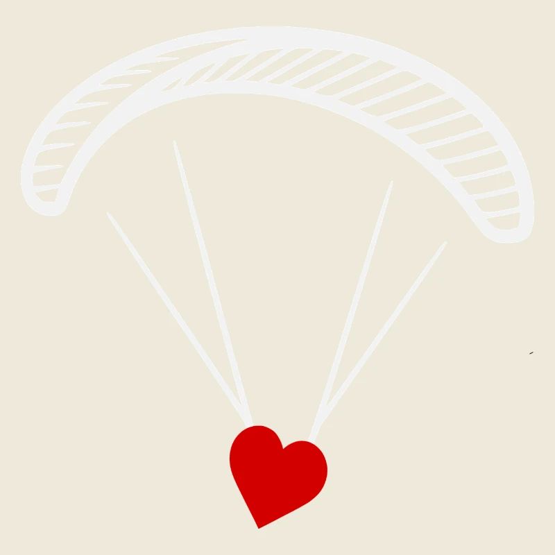 Paraglider - Paraglider with heart - Valentine's Day