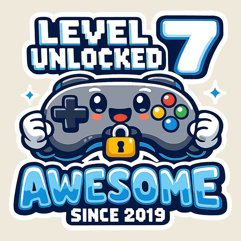 Level 7 Unlocked Awesome 2019 Geburtstag