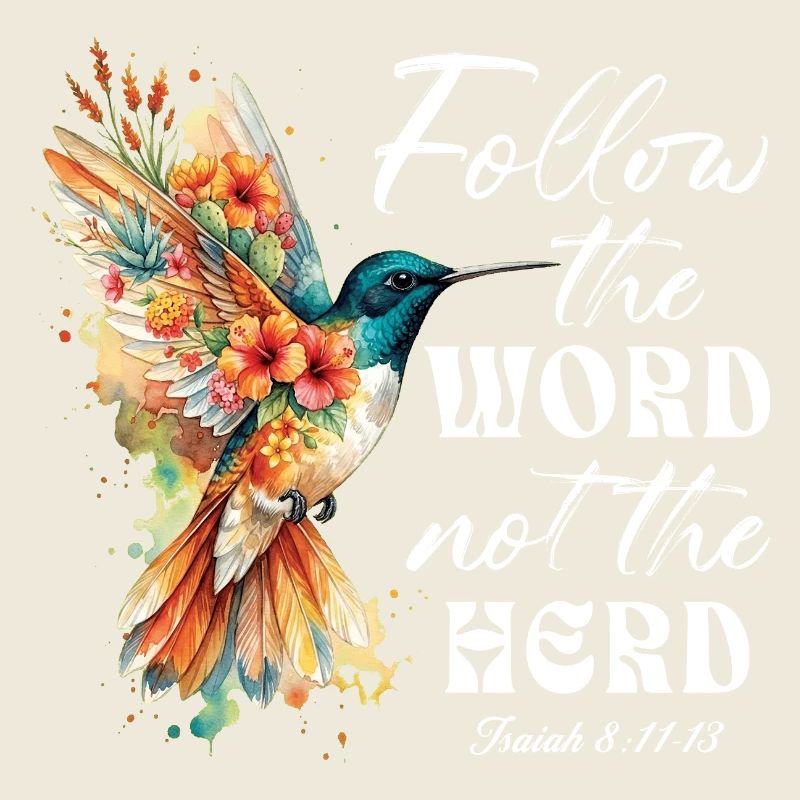 Follow The Word Not The Herd Hummingbird