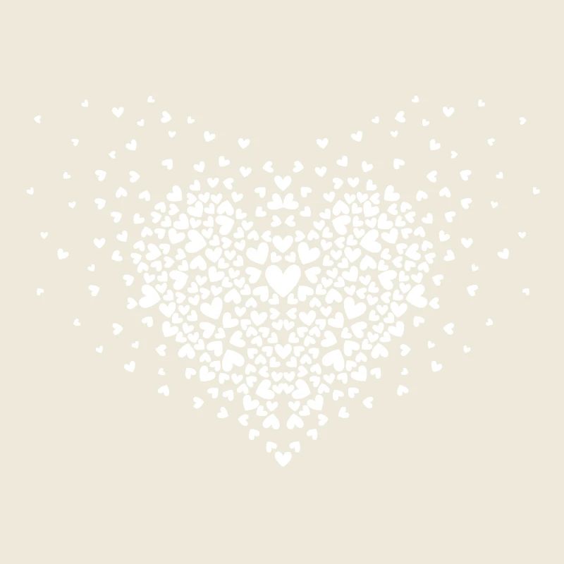 Herz Explosion weiß