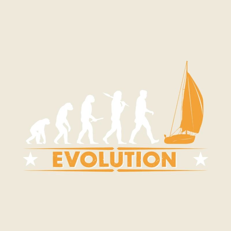 Evolution de la voile - orange/blanc