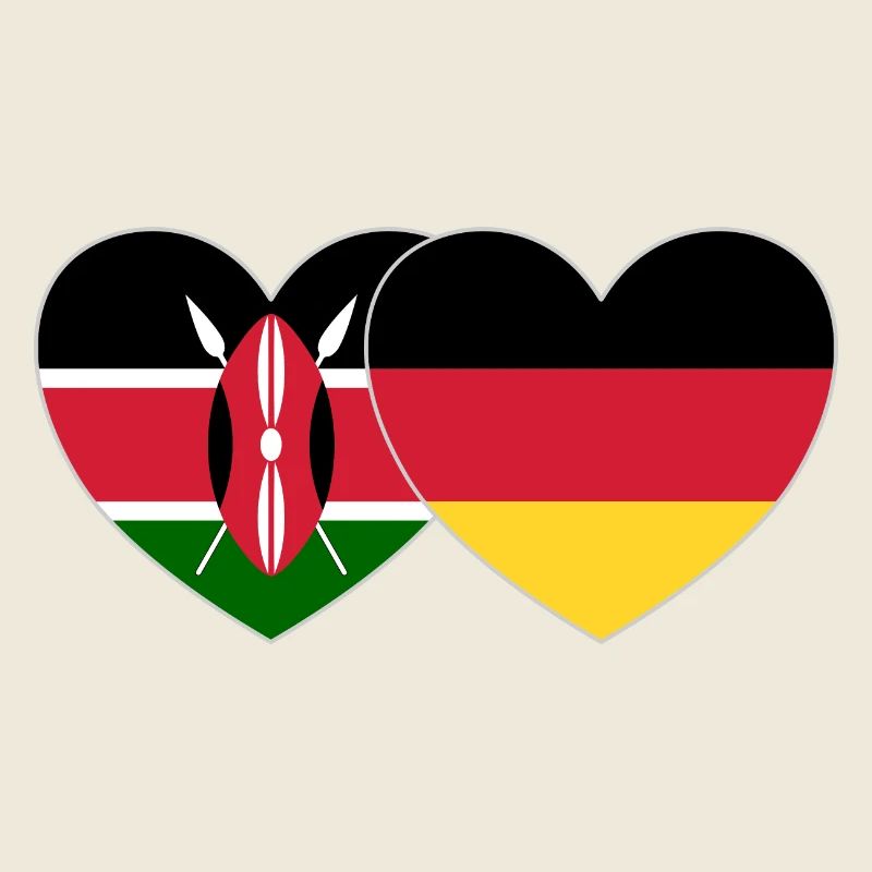 Kenya Germany Flag Heart