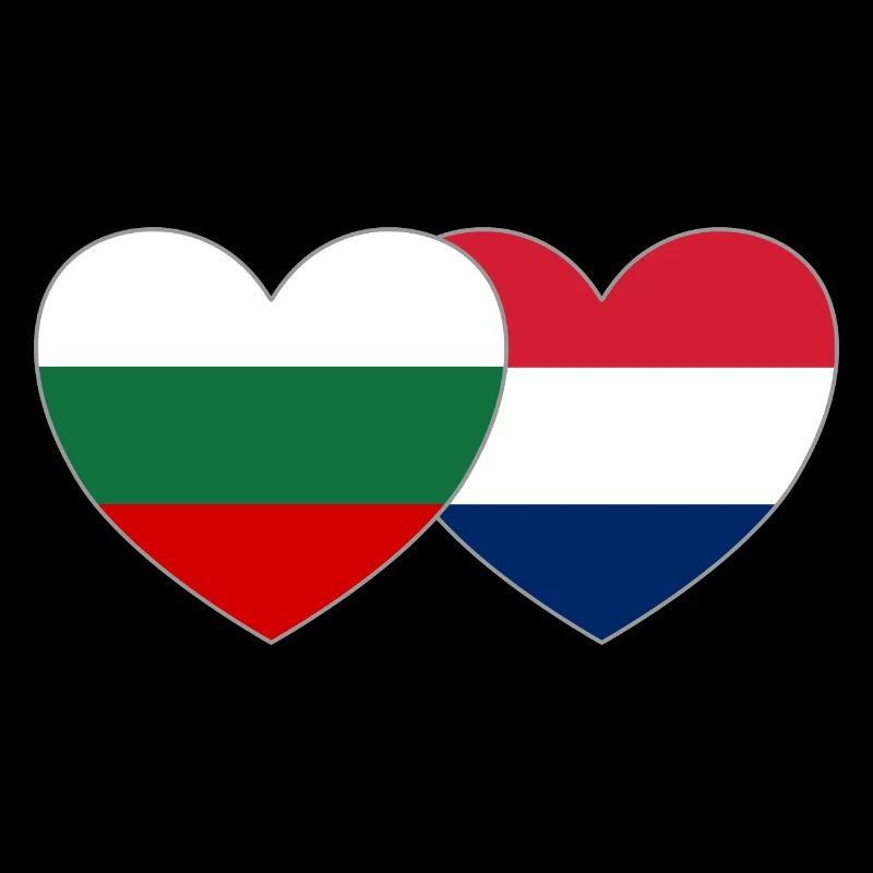 Bulgaria Holland Flag Heart