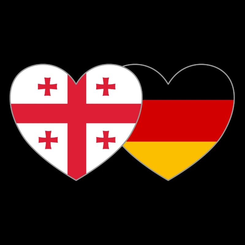 Georgia Germany Flag Heart