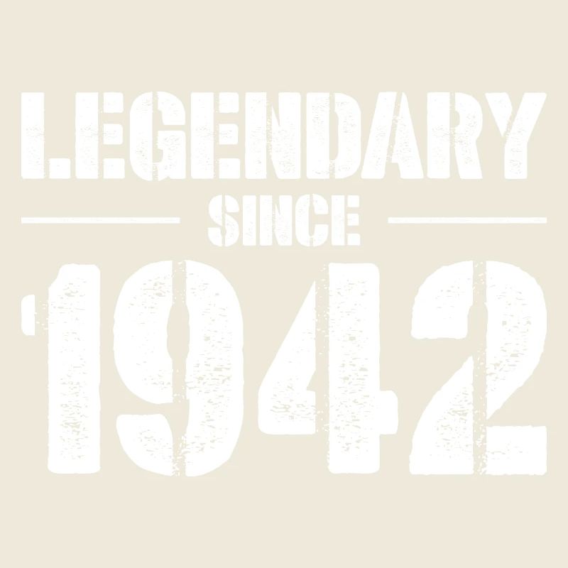 Legendär seit 1942 Vintage Typografie