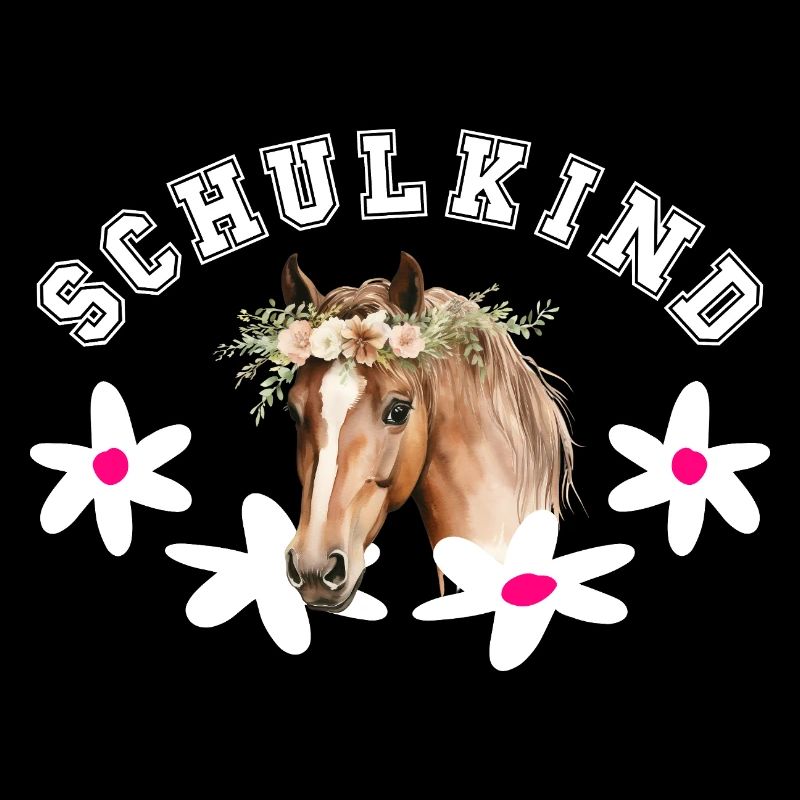 Schulkind Einschulung Erstklässler Klasse 1 Pferd