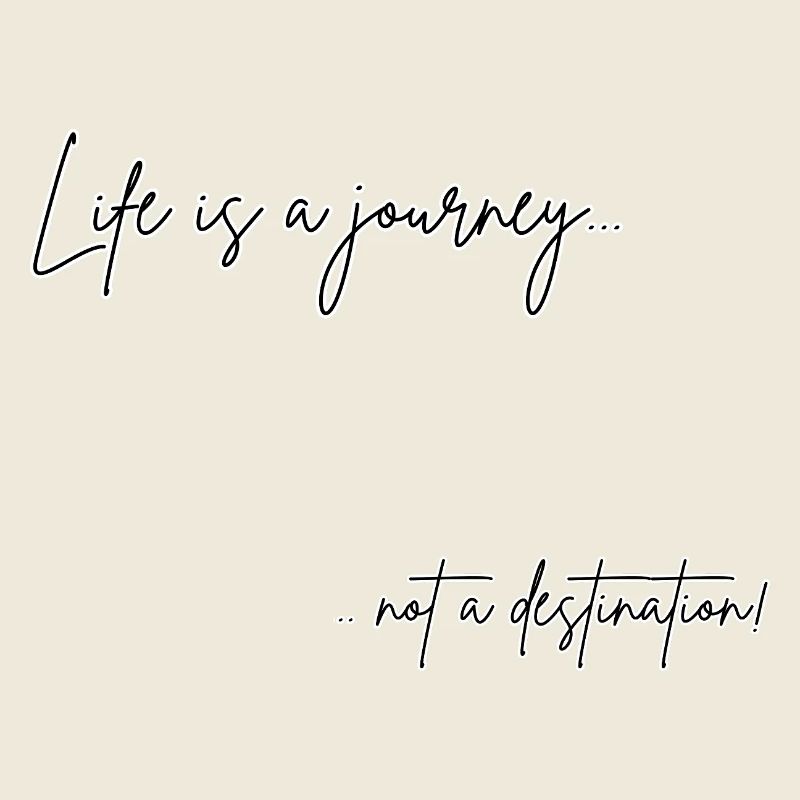 Das Leben ist eine Reise Zitat Design