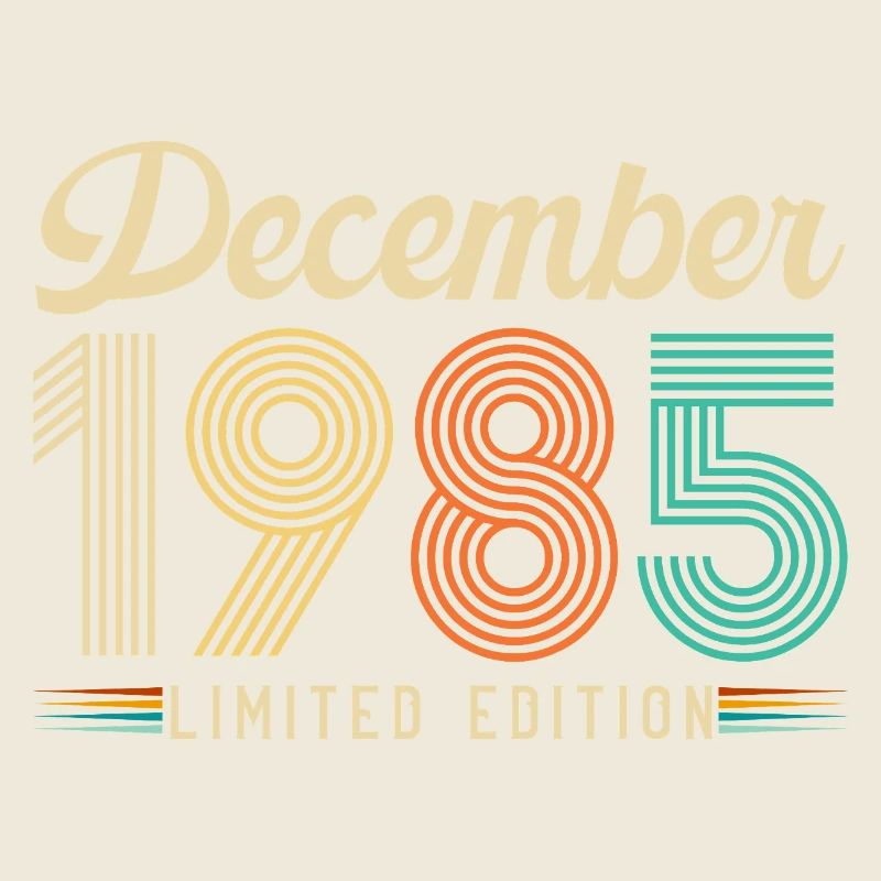 Décembre 1985 Anniversaire Vintage Rétro Cadeau
