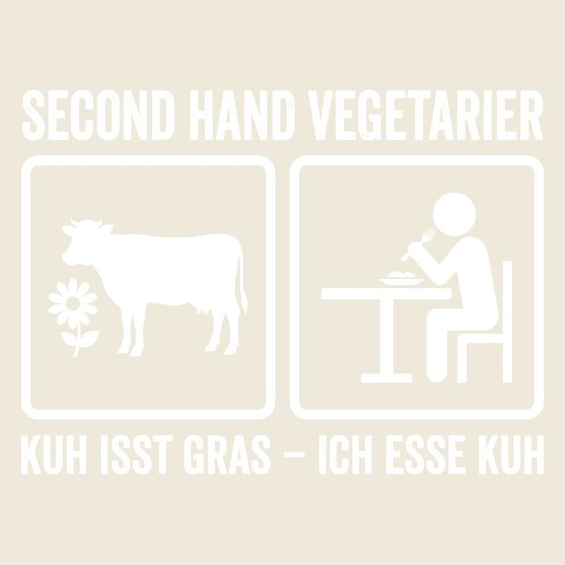 Second Hand Vegetarier – Lustiges Fleisch Design