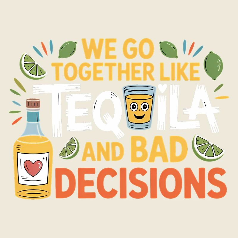 Tequila & Bad Decisions Funny Friends Gift