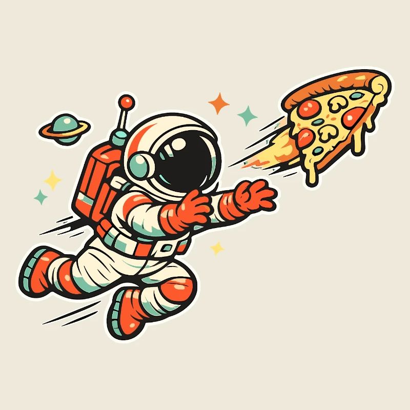 Astronaut on a pizza hunt
