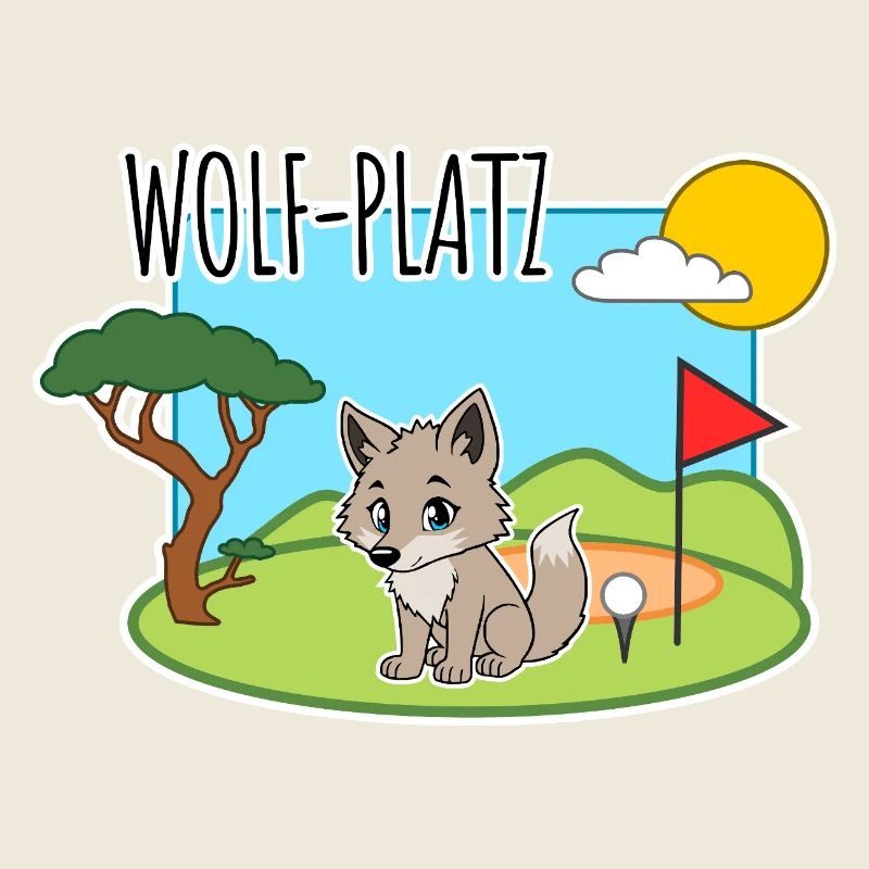 Wolf-Platz - Ein Wolf auf dem Golfplatz