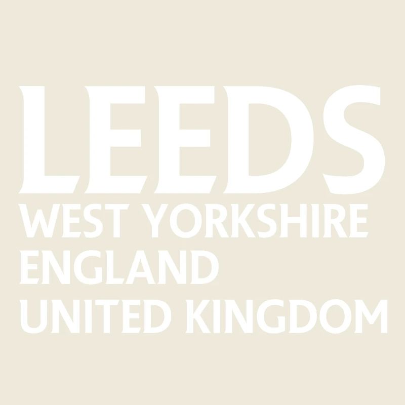 Leeds – England Lyrics Design