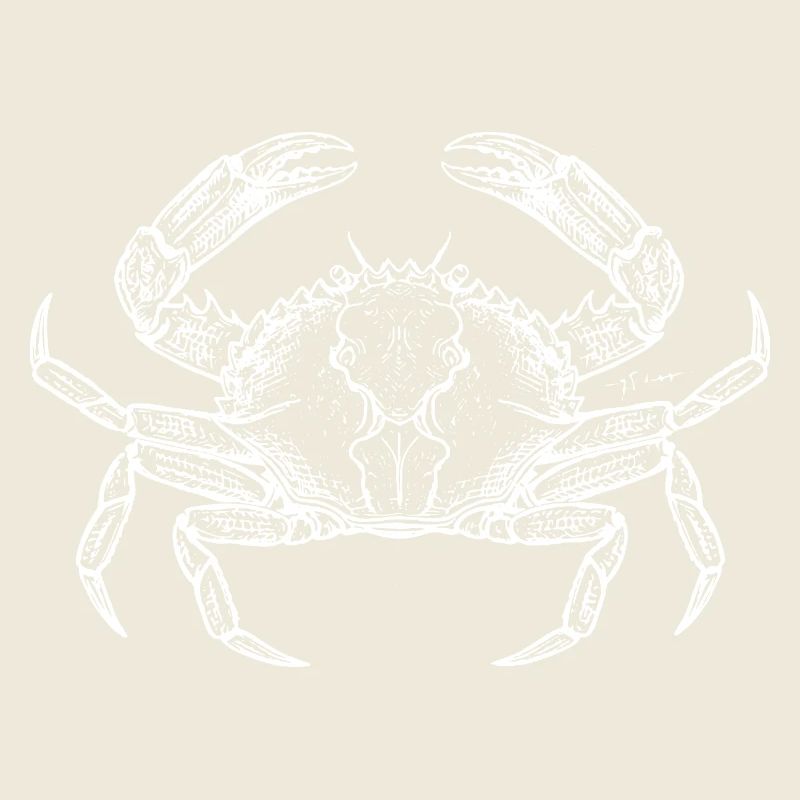 Crab Line Art Emblem