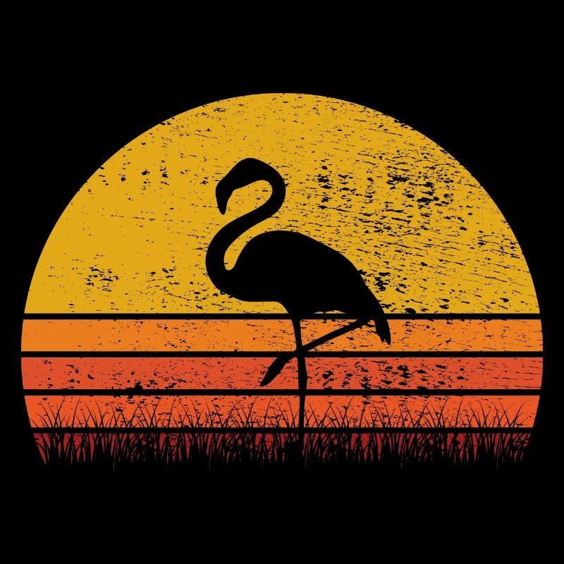 Flamingo at sunset