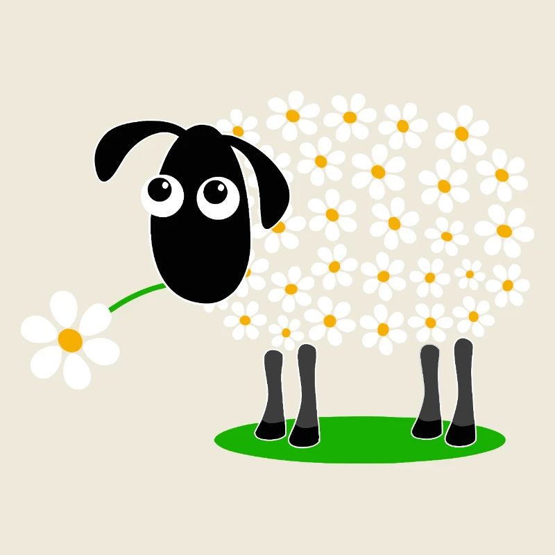 Daisy Parade Schaf-Cartoon