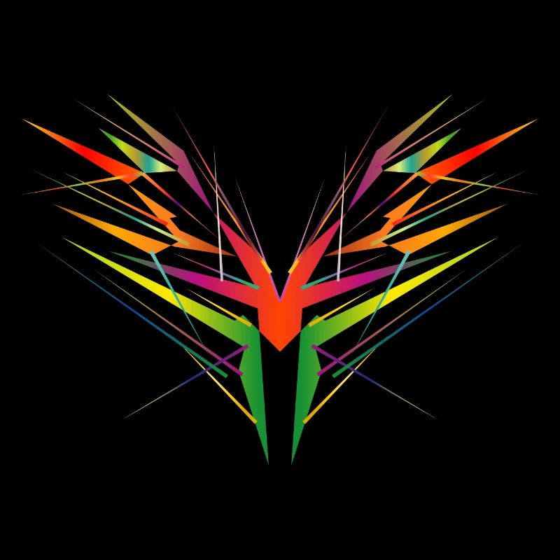 farbenfrohe abstrakte Flügel Form