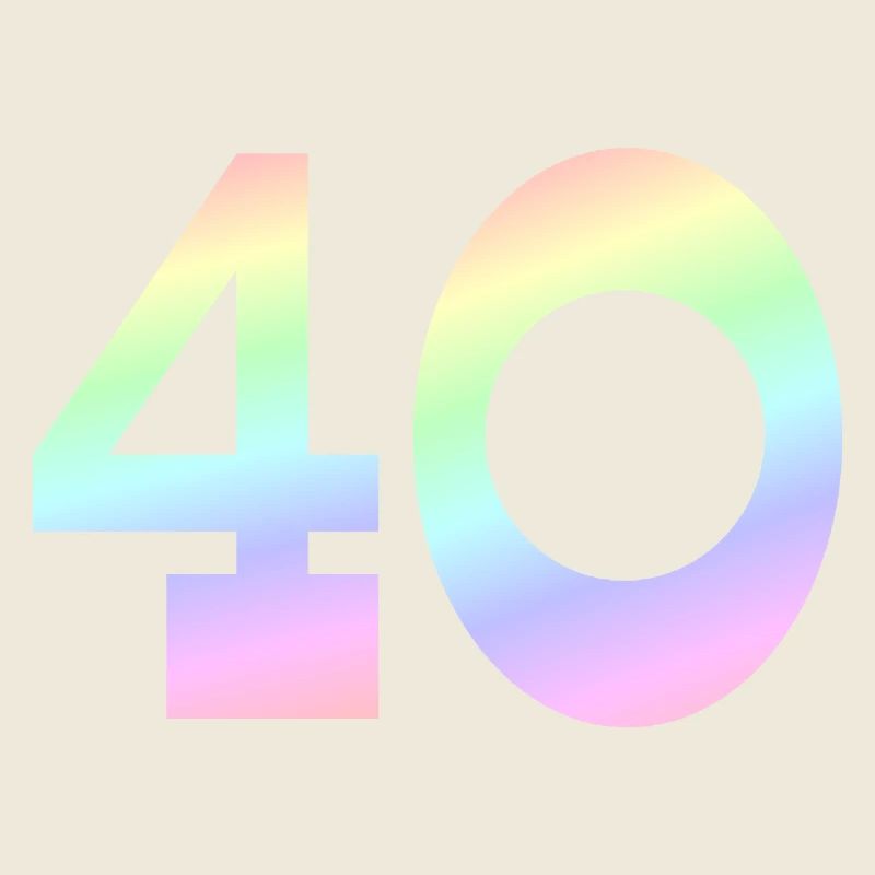 Geburtstagsgeschenk, 40 pastell Verlauf