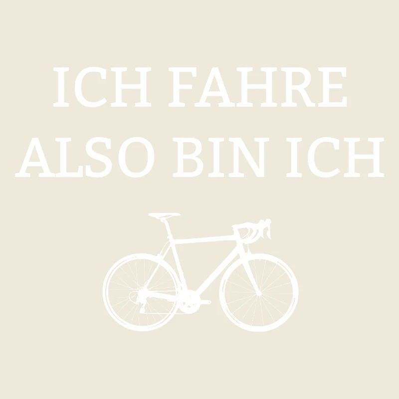 Fahrrad mit humoristischem Spruch