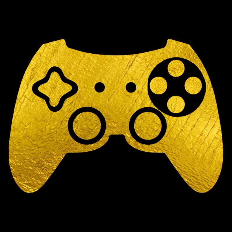 Manette de jeu dorée