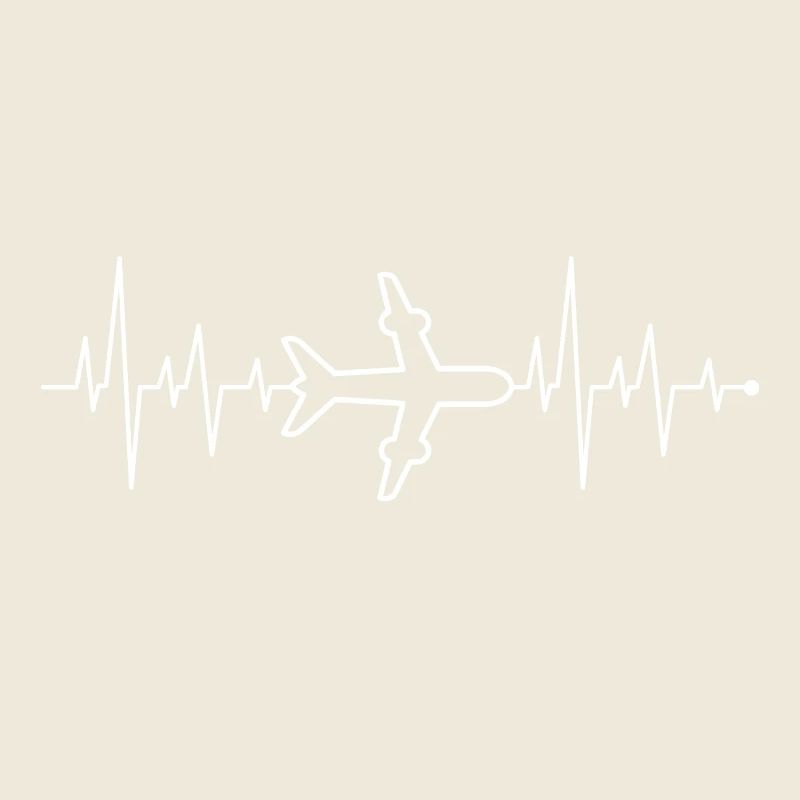 Herzlinie Herzfrequenz Herzschlag Flugzeug Airline